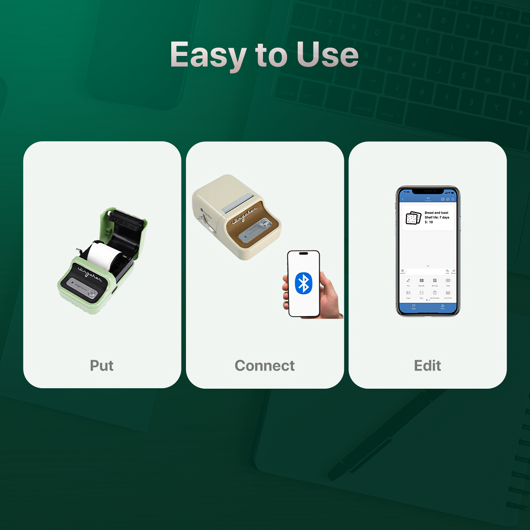 Portable Thermal Label Printer